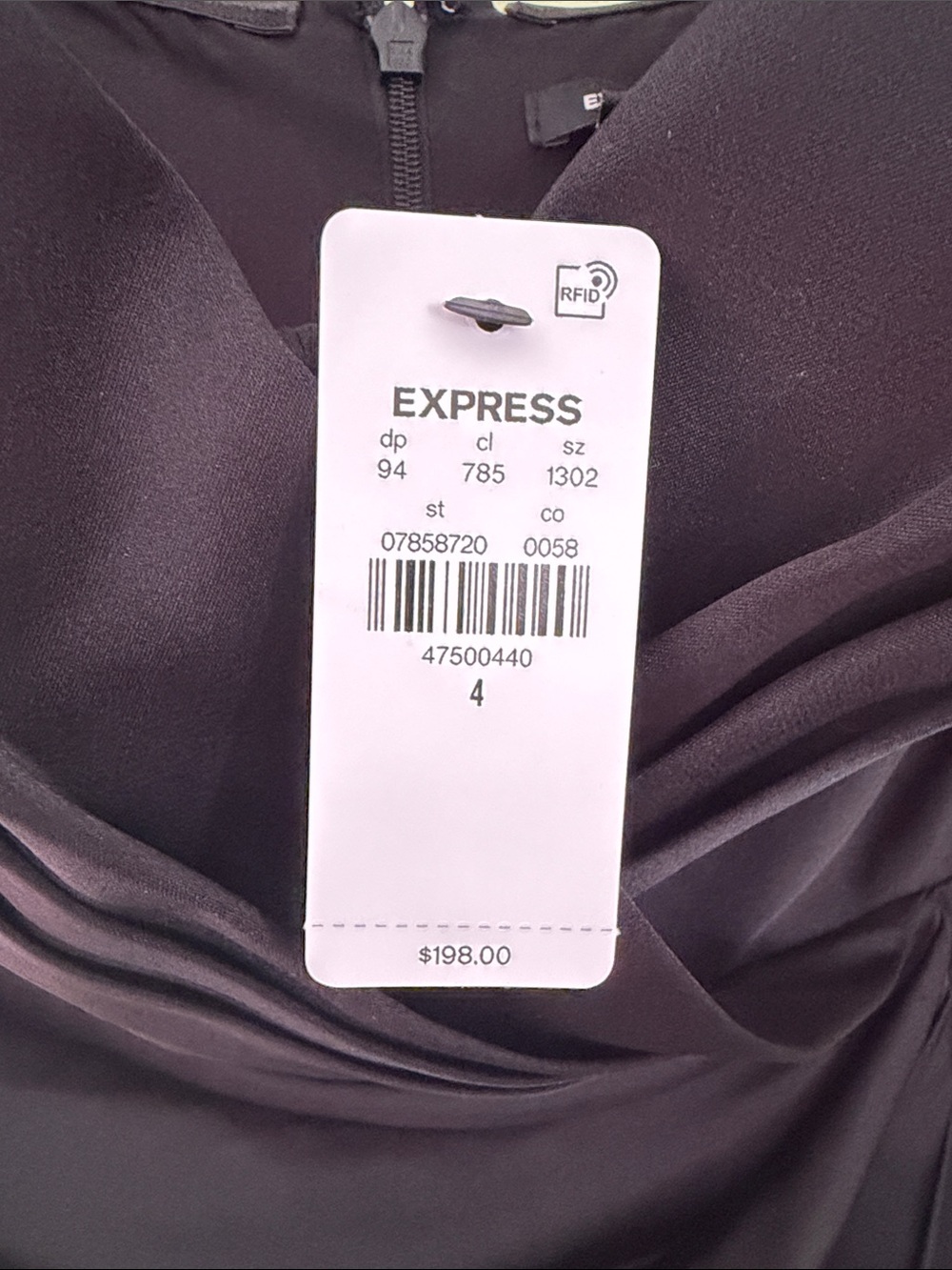 Express Black One-Shoulder Ruffle Evening Dress - Picture 5 of 5